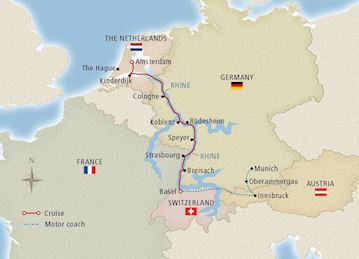 Rhine River Cruise Map Rhine River Cruises | Viking® River Cruises