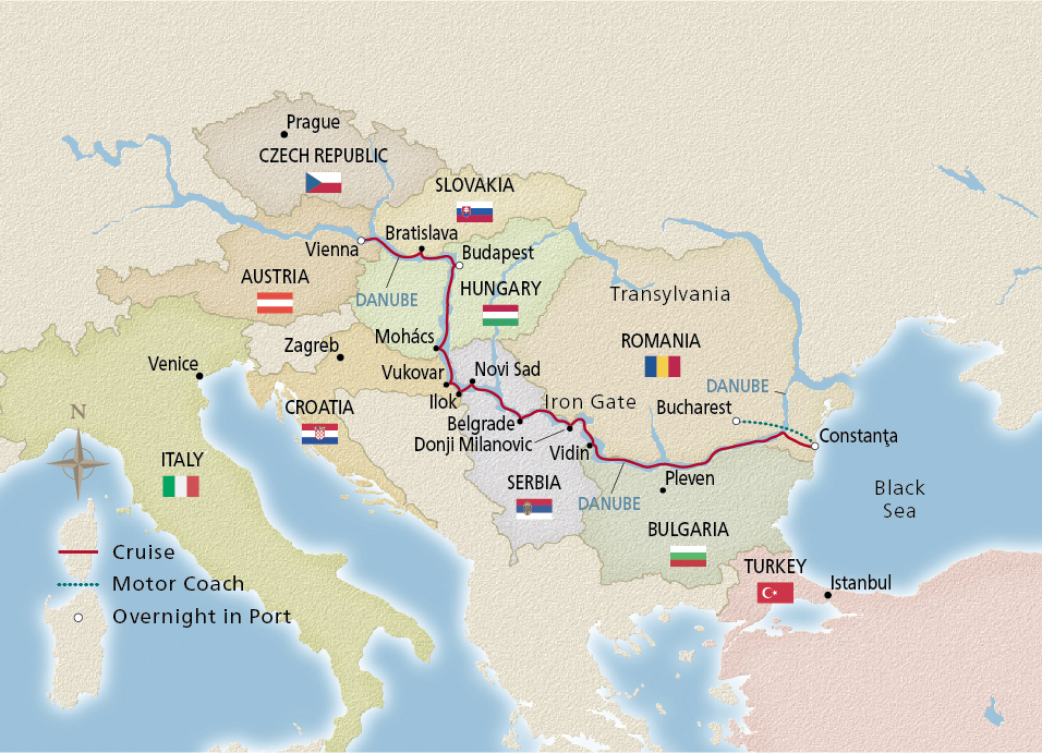 Map of NEW! Capitals of Eastern Europe itinerary