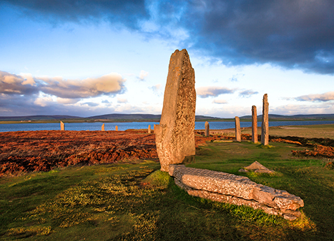 Standing stones on the Orkney Islands