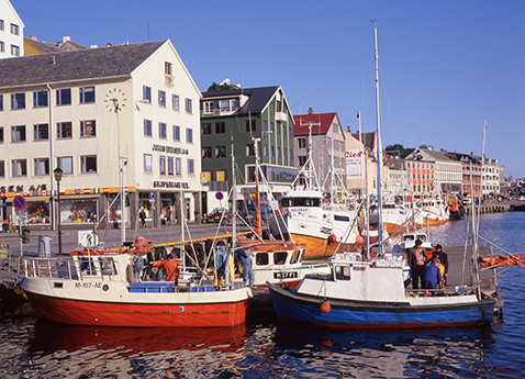 A boat harbor in Kristiansund