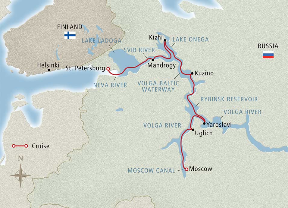 Waterways of the Tsars Map